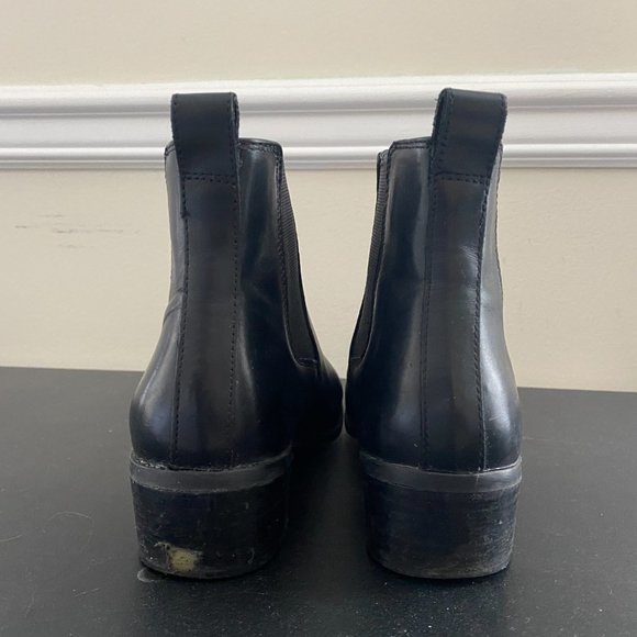 Steve Madden Dover Leather Ankle Boots Black - Picture 5 of 8